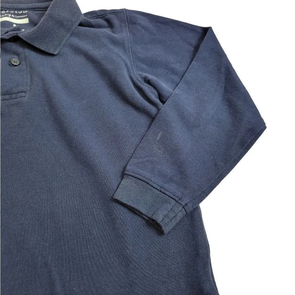 George Navy school uniform longsleeve polo shirt M8